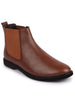 Men Tan High Ankle Slip On Outdoor Fashion Winter Chelsea Boots