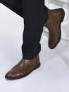 men tan high ankle slip on outdoor fashion winter chelsea boots