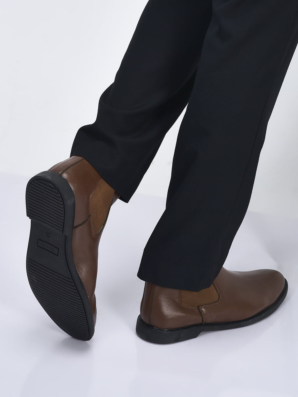 men tan high ankle slip on outdoor fashion winter chelsea boots
