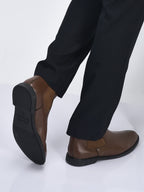 men tan high ankle slip on outdoor fashion winter chelsea boots
