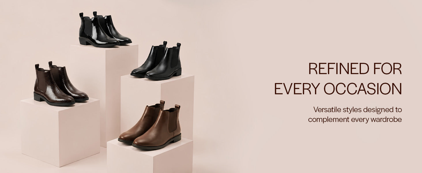 Men Black High Ankle Zipper Closure Fashion Trend Classic Work Boots