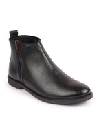 men black high ankle zipper closure fashion trend classic work boots