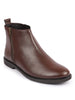 Men Brown High Ankle Zipper Closure Fashion Trend Classic Work Boots