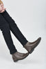 Men Brown High Ankle Zipper Closure Fashion Trend Classic Work Boots