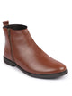 Men Tan High Ankle Zipper Closure Fashion Trend Classic Work Boots