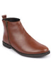 Men Tan High Ankle Zipper Closure Fashion Trend Classic Work Boots