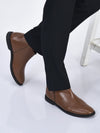 men tan high ankle zipper closure fashion trend classic work boots