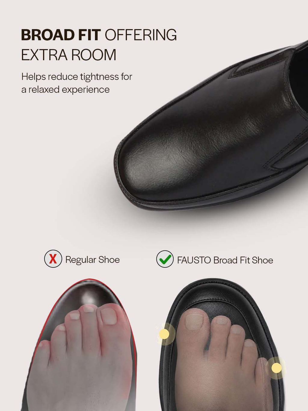 Men Black Formal Office Dress Comfort Slip On Shoes