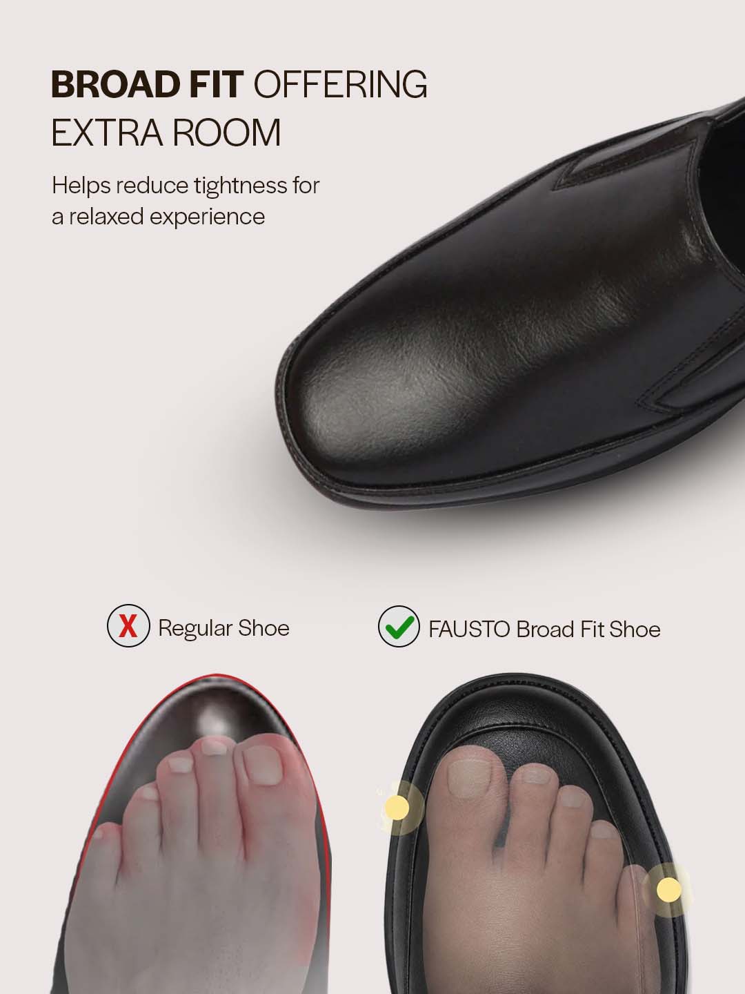 Men Black Formal Office Dress Comfort Slip On Shoes