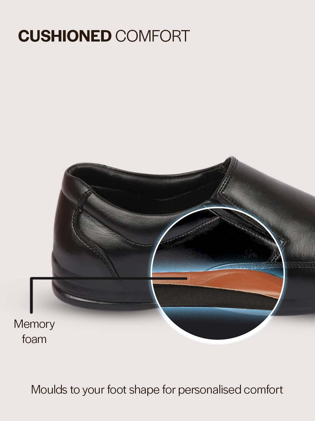 Men Black Formal Office Dress Comfort Slip On Shoes