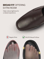Men Brown Formal Office Dress Comfort Broad Feet Slip On Shoes