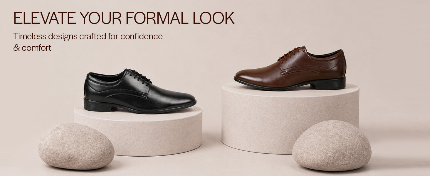 Men Black Formal Office Dress Lace Up Derby Shoes