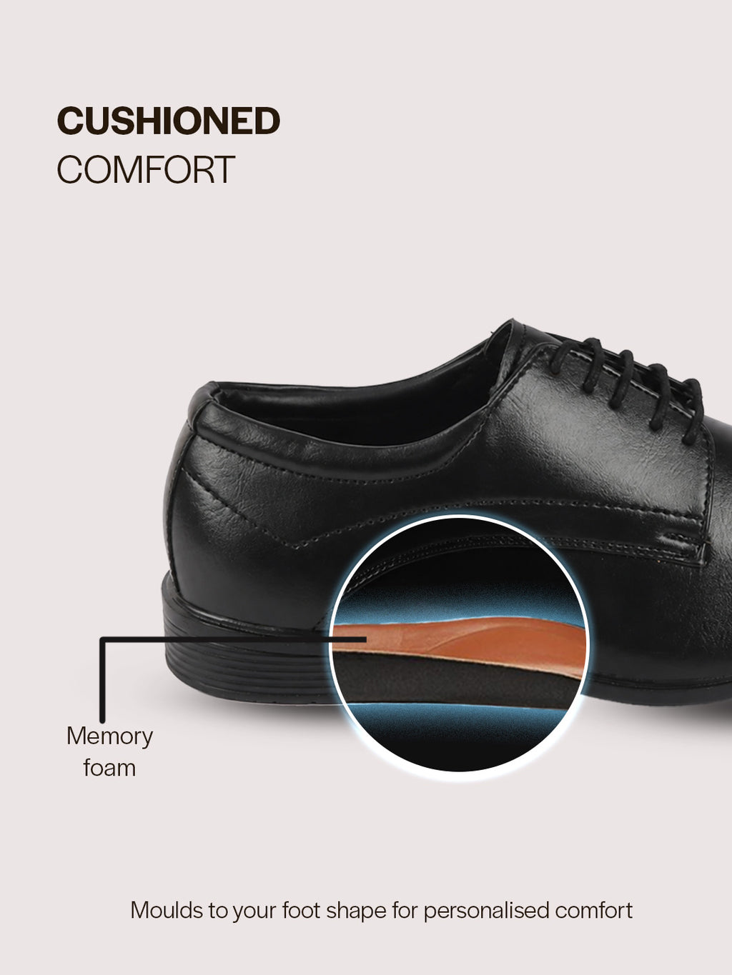 Men Black Formal Office Dress Lace Up Derby Shoes