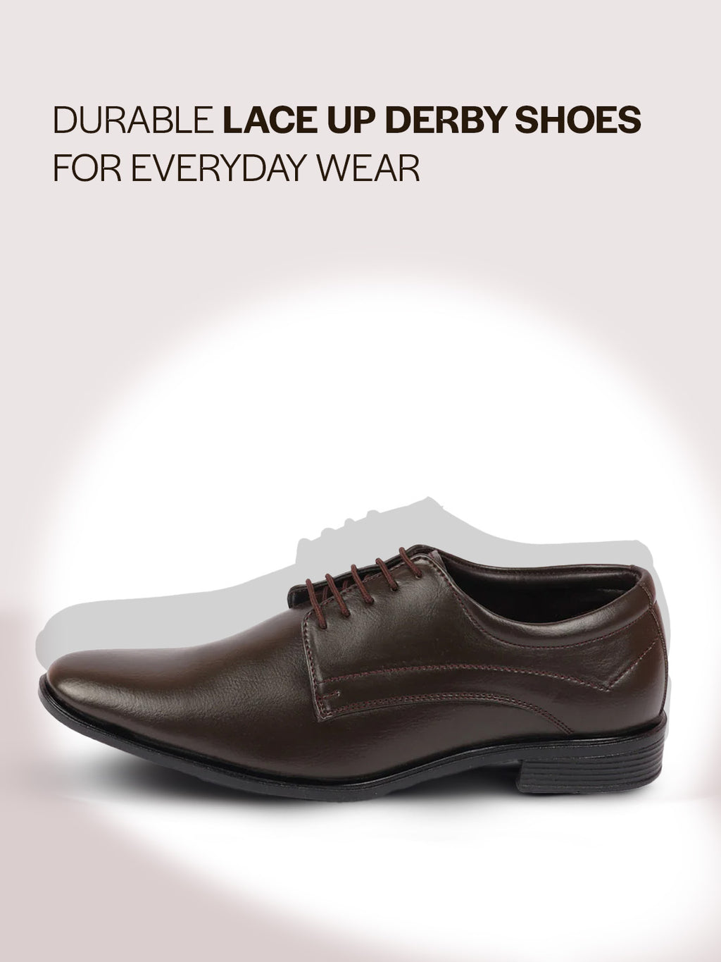 Men Brown Formal Office Dress Lace Up Derby Shoes