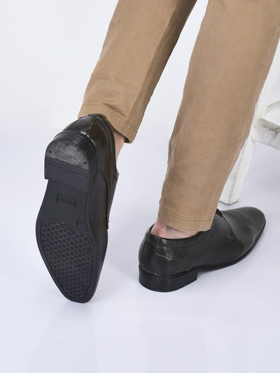 men brown formal office dress lace up derby shoes