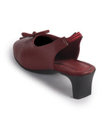 cushioned sole office wear heels red