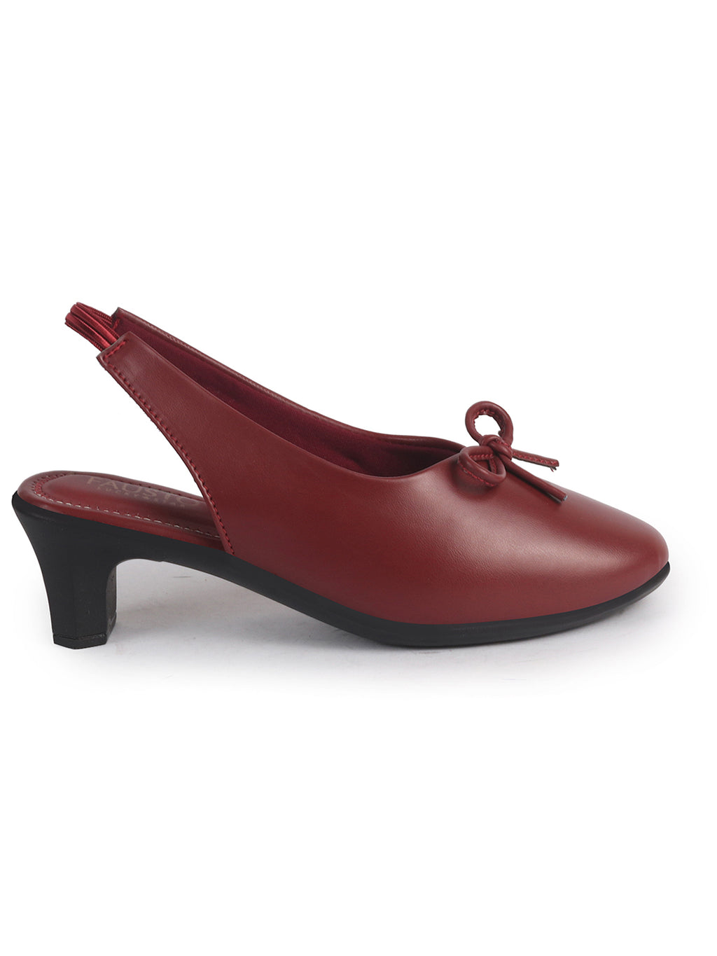 classic dark red slip on dress pumps