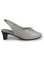 comfortable walking heels with elastic collar
