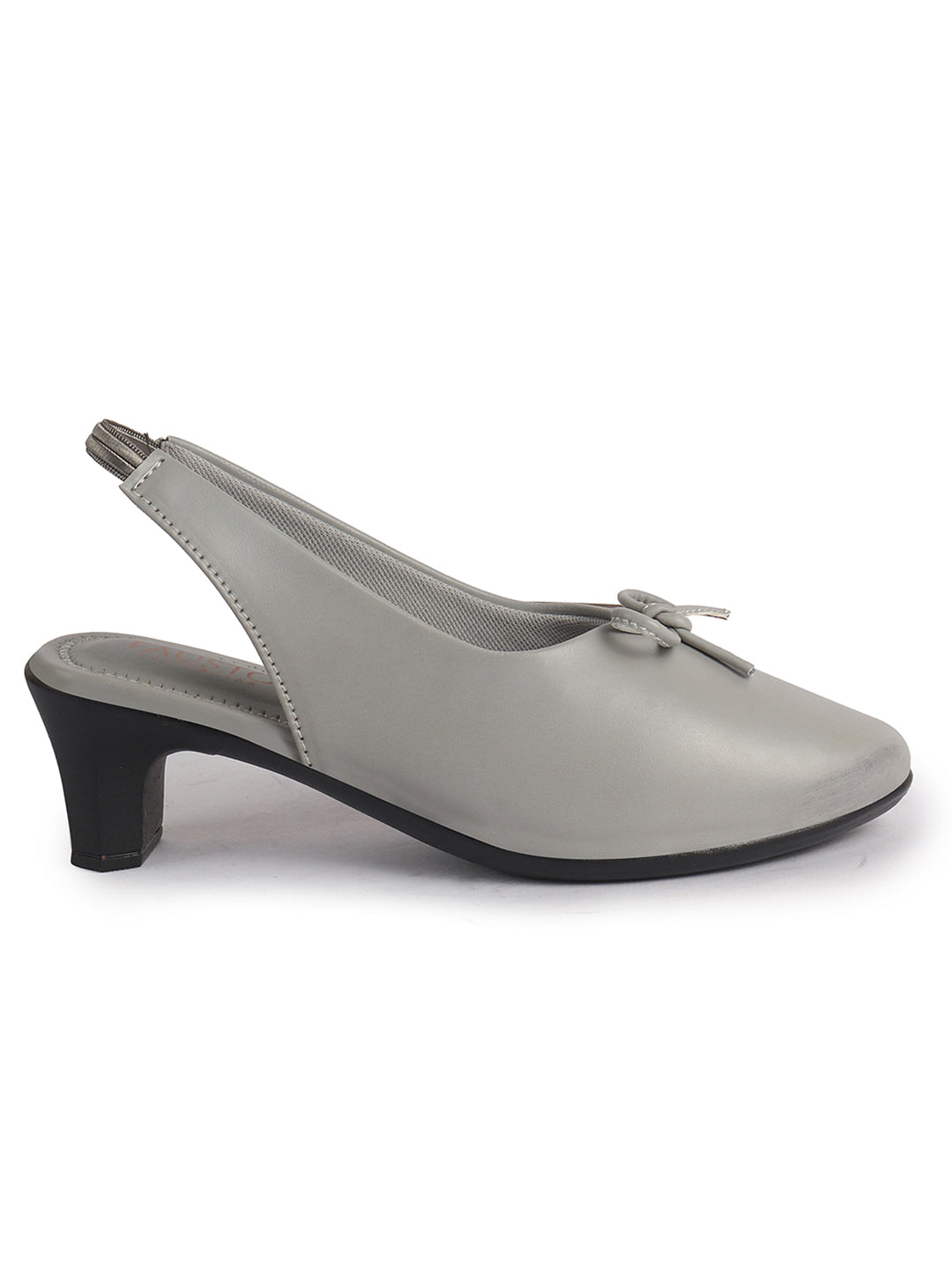 comfortable walking heels with elastic collar