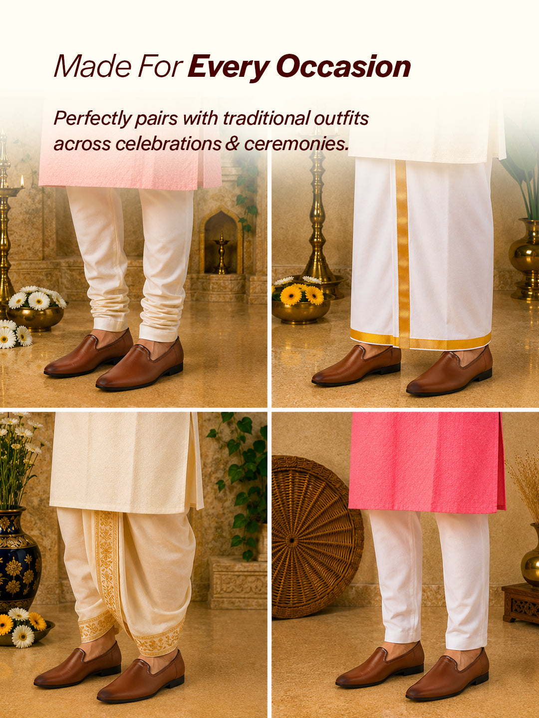 shop men tan ethnic slip-on lightweight jutis & mojaris online.