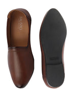Shop Men Tan Ethnic Slip-On Lightweight Jutis & Mojaris Online.