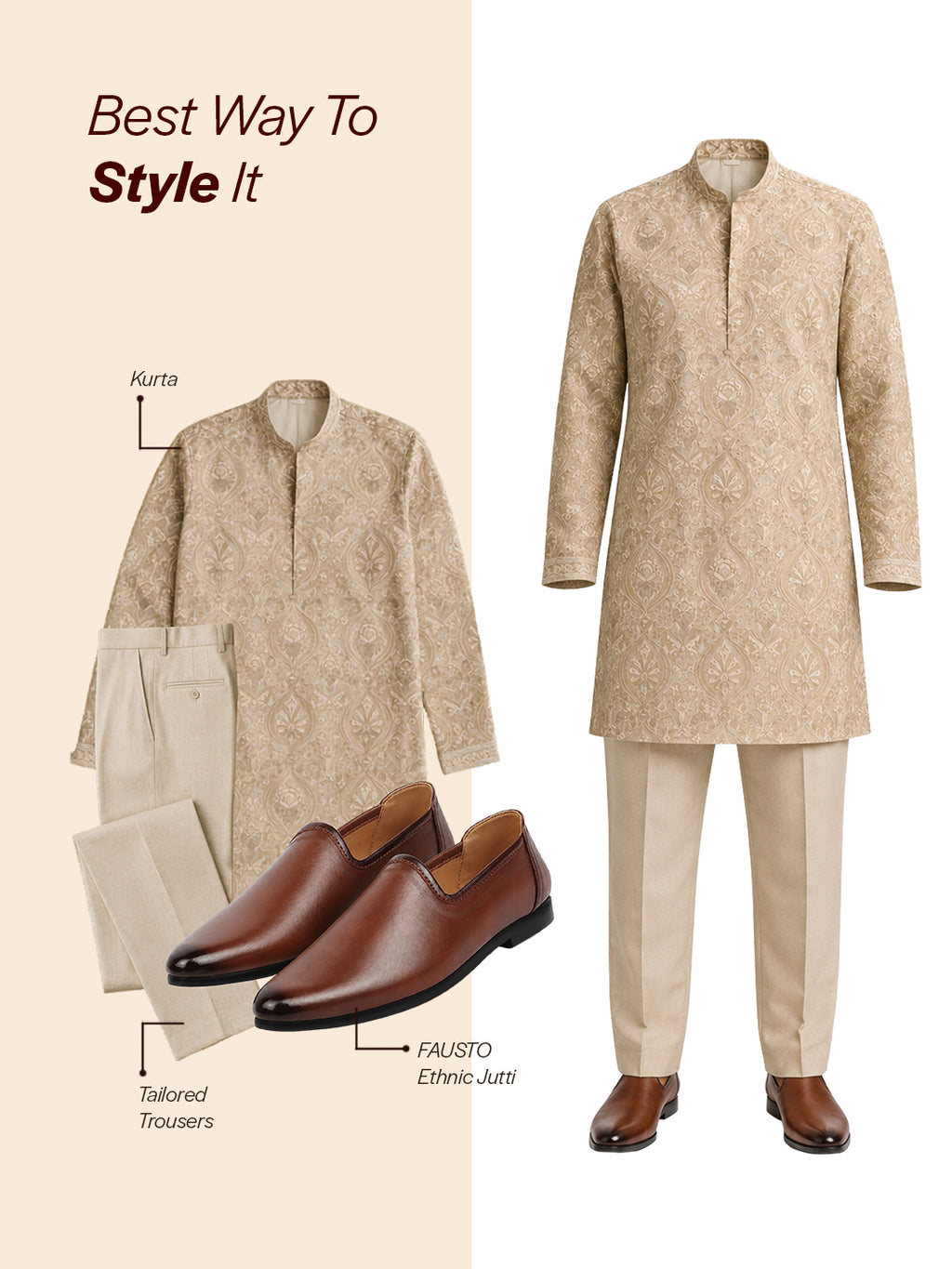 shop men tan ethnic slip-on lightweight jutis & mojaris online.
