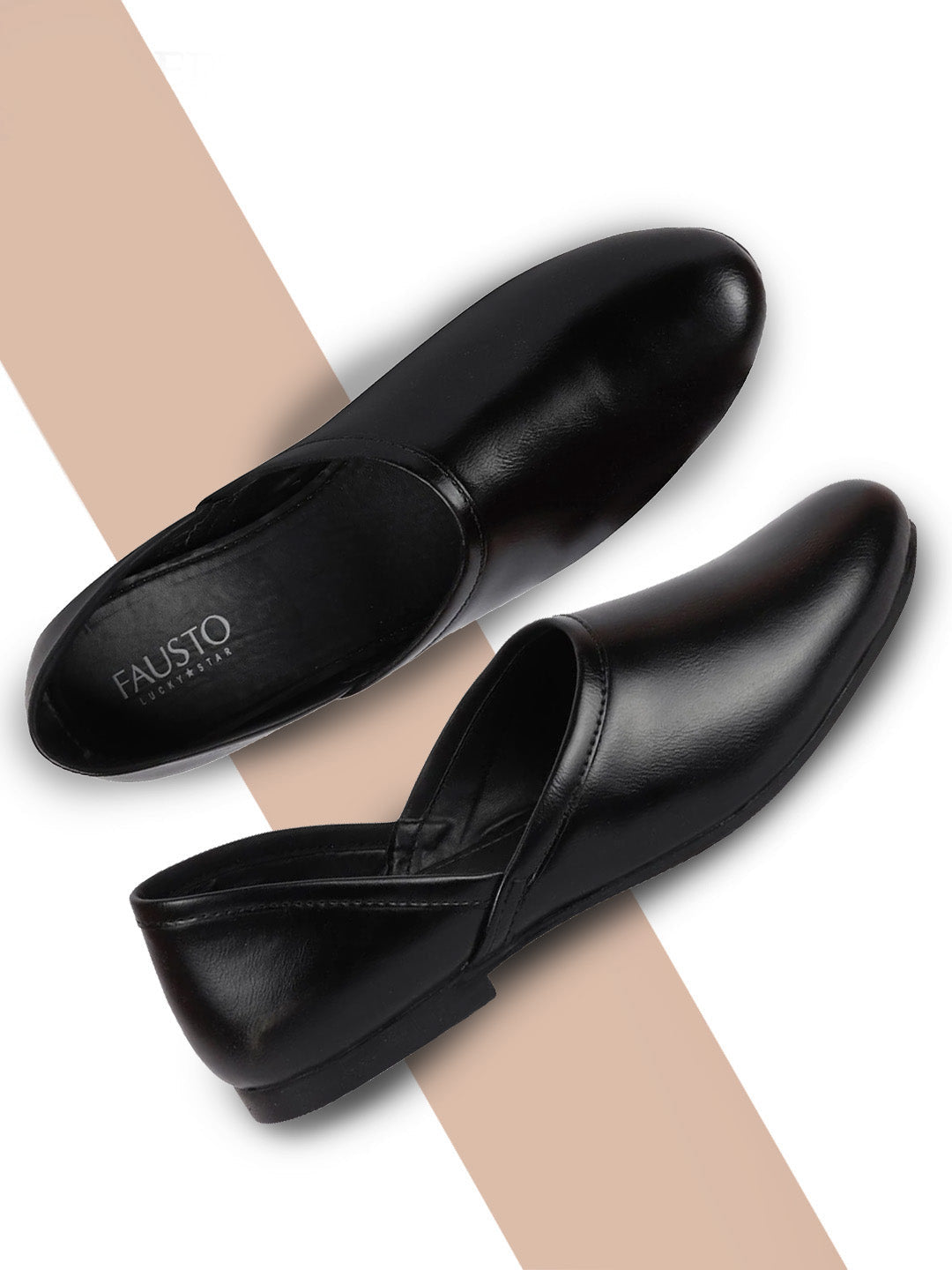 Shop Men Black Ethnic Nagra Juttis & Mojaris Online.