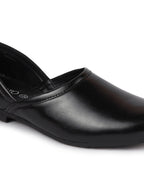 Shop Men Black Ethnic Nagra Juttis & Mojaris Online.
