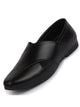 Men Ethnic Black Criss Cross Slip On Juttis and Mojaris