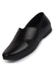 Men Ethnic Black Criss Cross Slip On Juttis and Mojaris