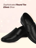 men ethnic black criss cross slip on juttis and mojaris