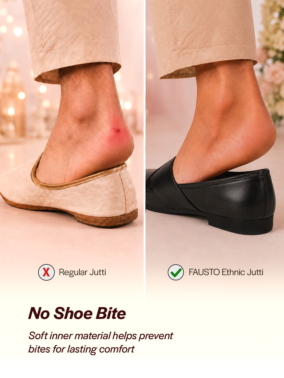 men ethnic black criss cross slip on juttis and mojaris