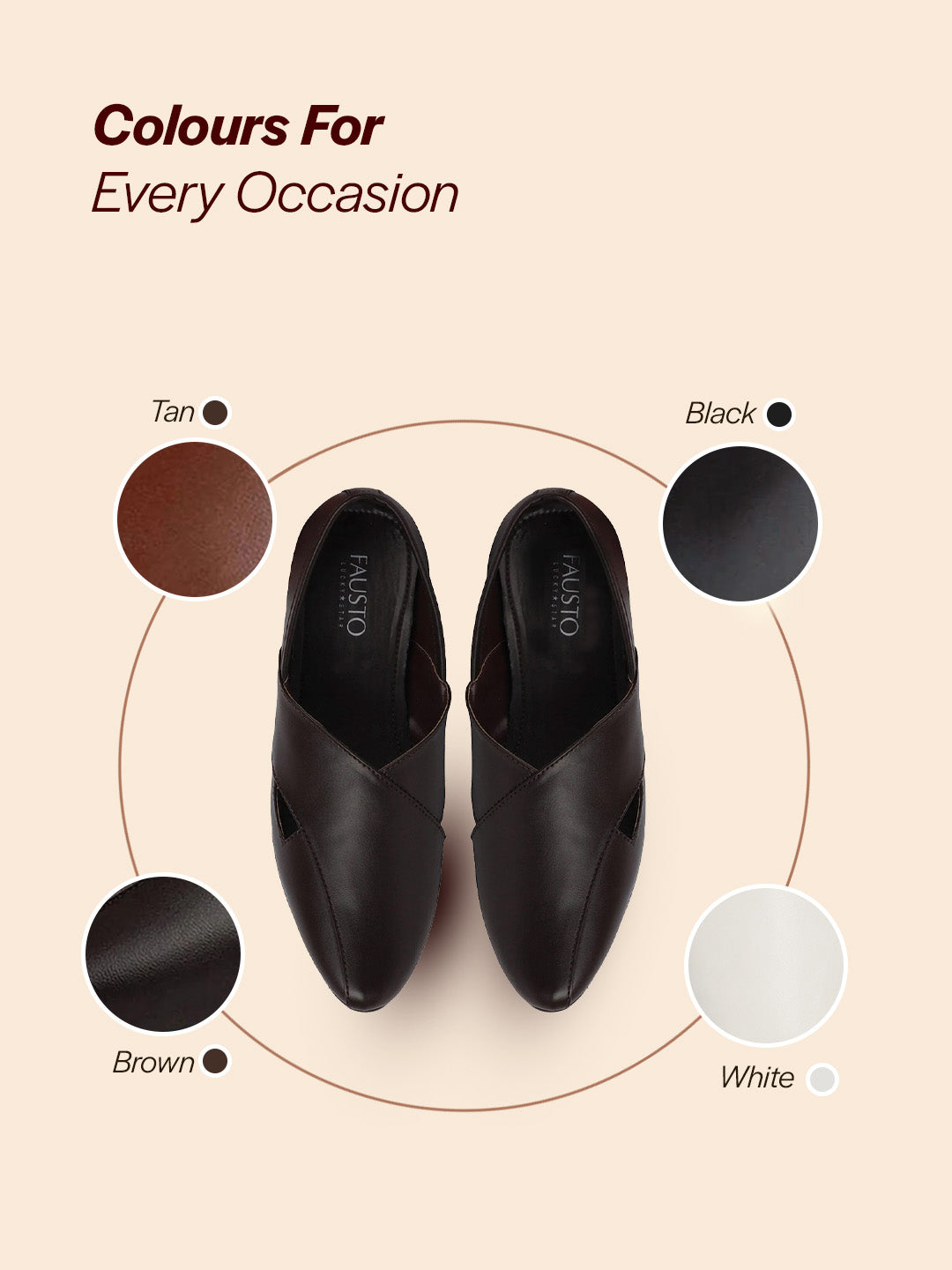 men ethnic brown criss cross slip on juttis and mojaris