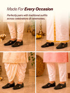 men ethnic brown criss cross slip on juttis and mojaris