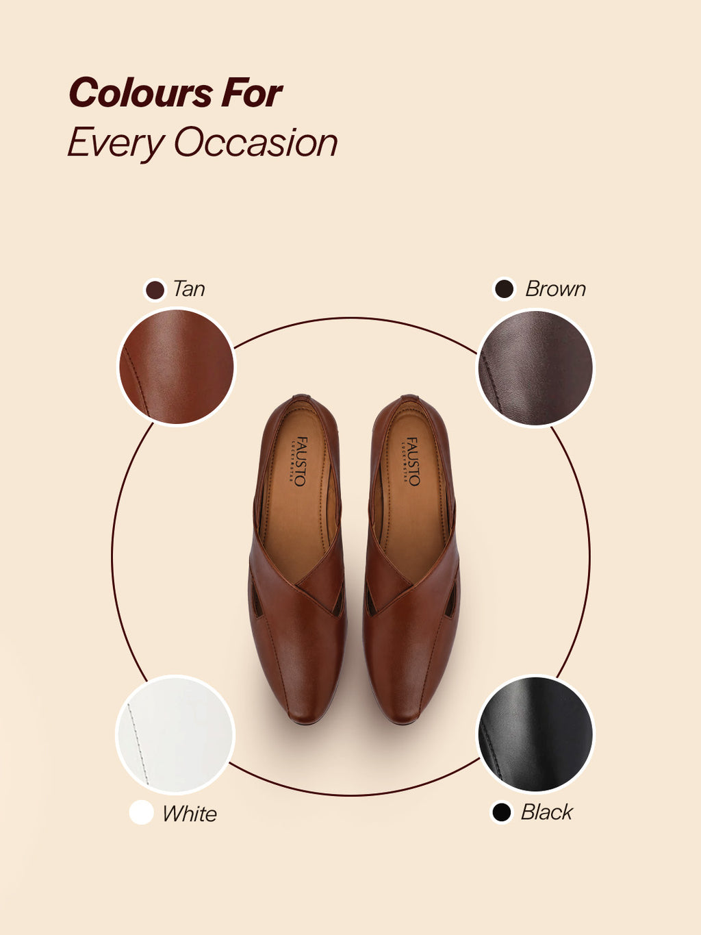 men ethnic tan criss cross slip on juttis and mojaris