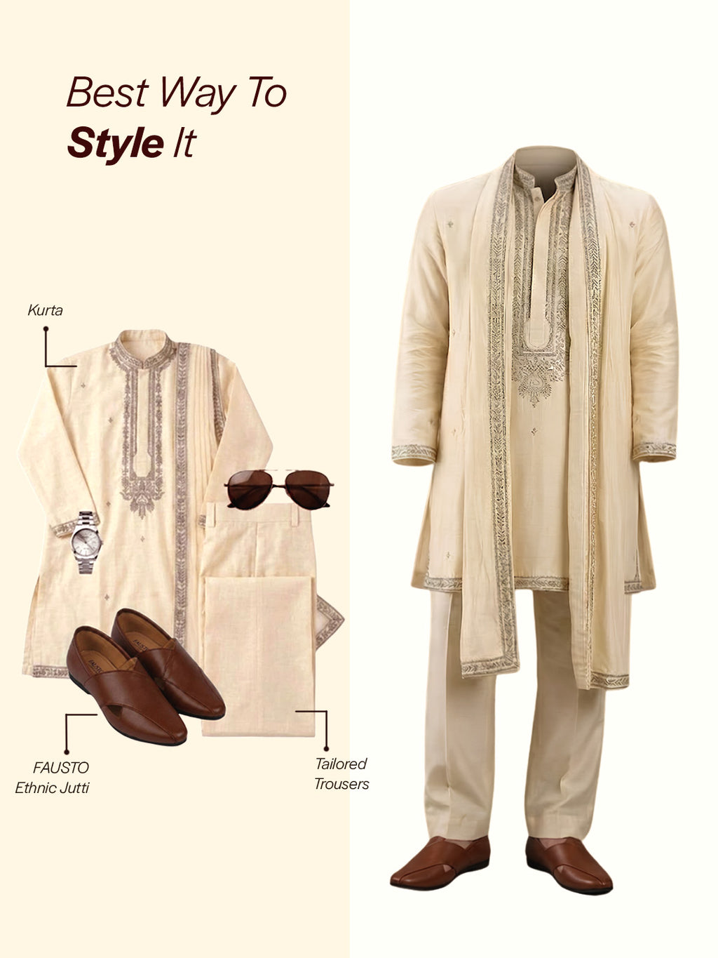 men ethnic tan criss cross slip on juttis and mojaris