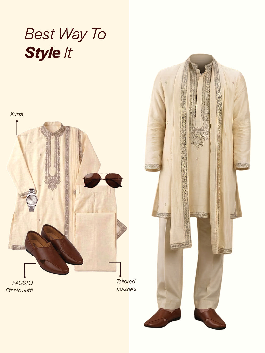 men ethnic tan criss cross slip on juttis and mojaris