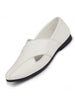 Men Ethnic White Criss Cross Slip On Juttis and Mojaris