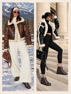 Women High Top Side Zipper Platform Wedge Heel Formal Furr Boot Winter High Ankle Slip-On Boots