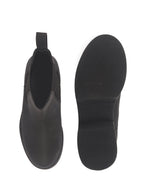 Women Black Height Enhancer Flared Heel High Ankle Top Winter Chelsea Boots|Work Boot|Memory Cushioned Footbed