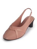 cushioned sole office wear heels red