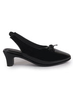 comfortable walking heels with elastic collar