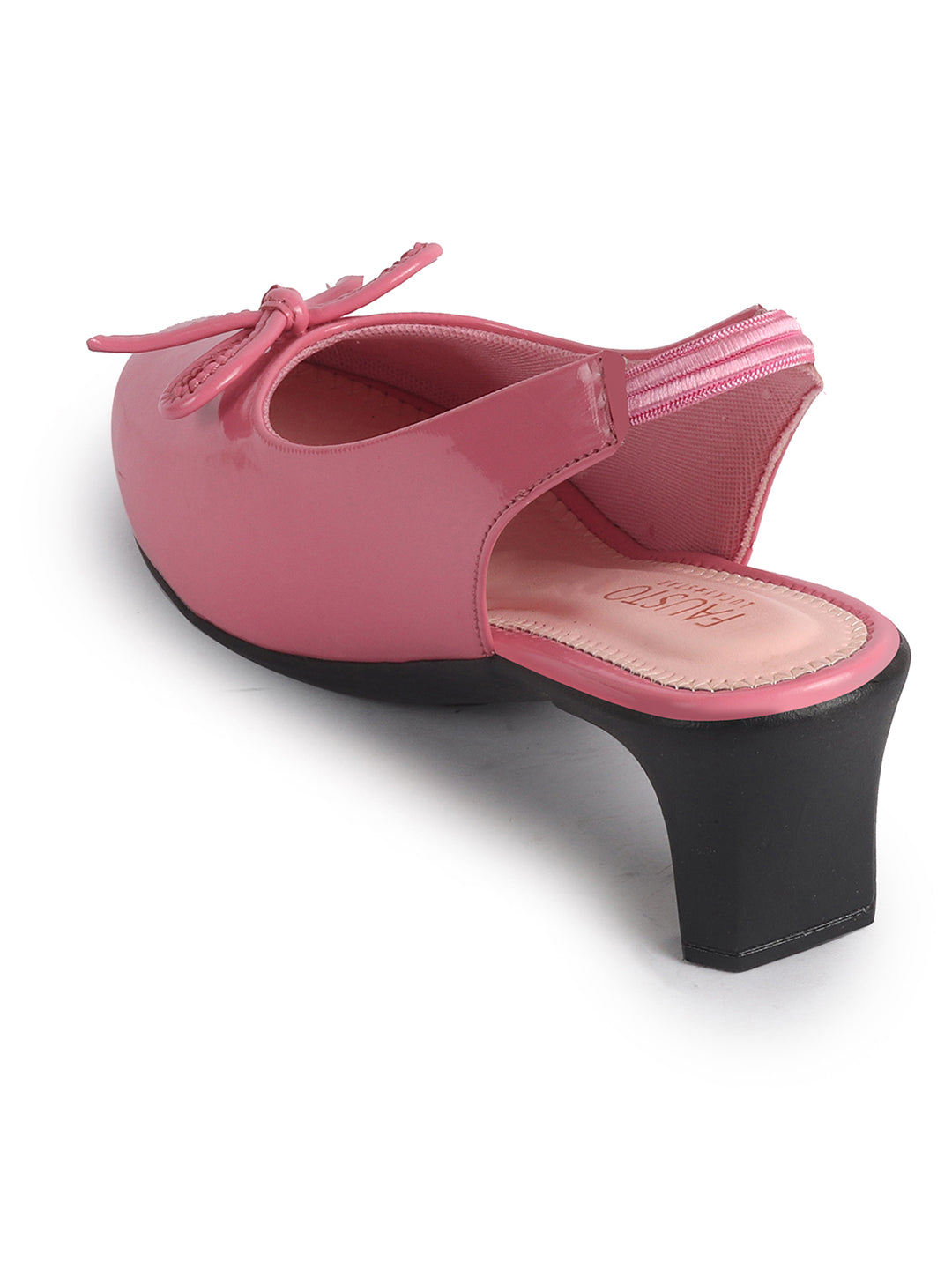 cushioned sole office wear heels red