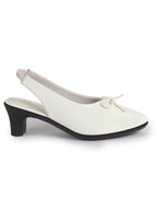 comfortable walking heels with elastic collar