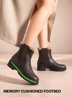Women High Ankle Slip On Combat Boot Socks Collar Broad Feet Chelsea Trekking Hiking Furr Boots