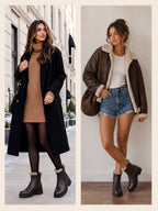 Women High Ankle Slip On Combat Boot Socks Collar Broad Feet Chelsea Trekking Hiking Furr Boots