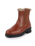 Women High Ankle Slip On Combat Boot Socks Collar Broad Feet Chelsea Trekking Hiking Furr Boots