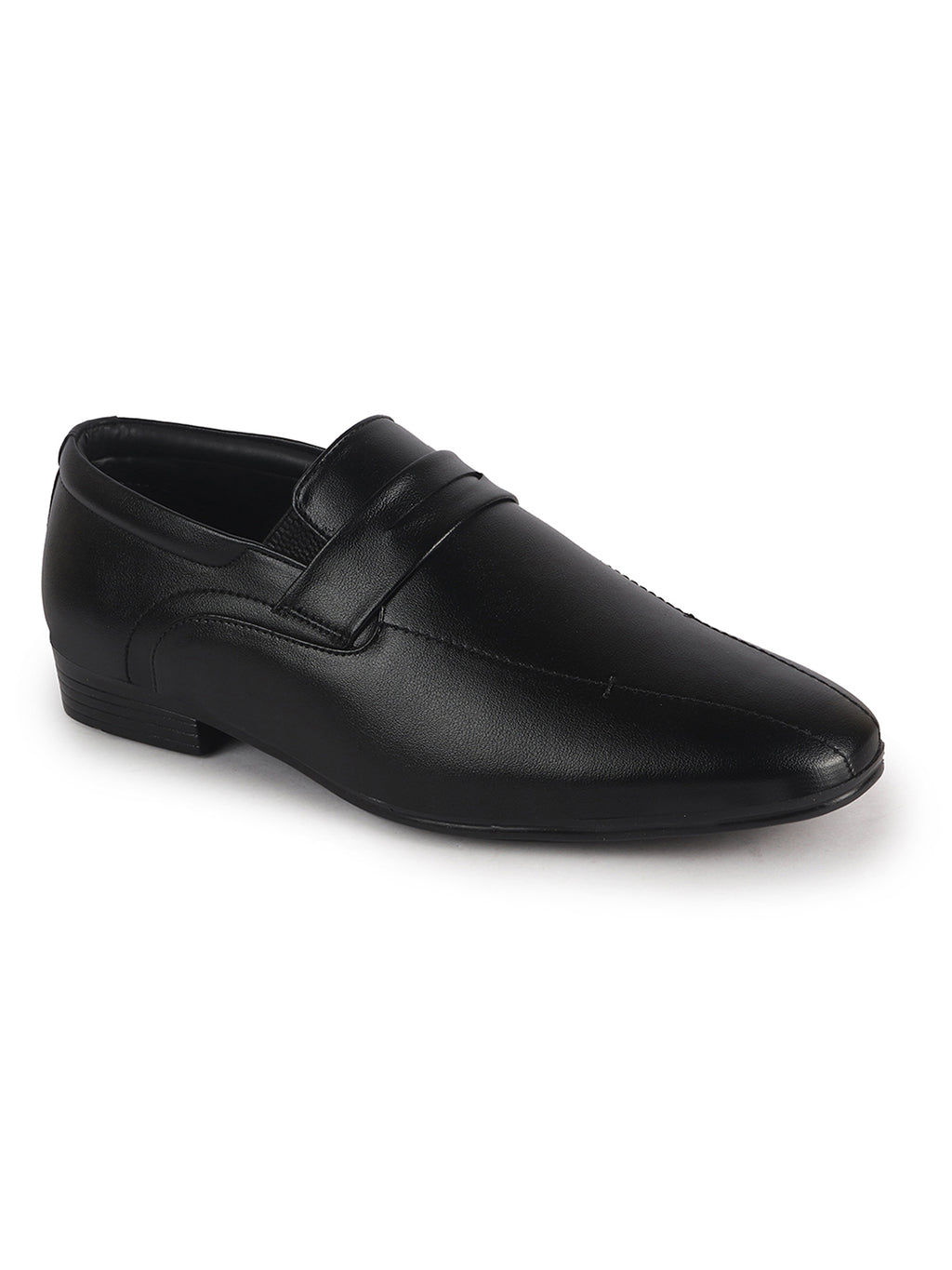 Men Black Formal Office Wear Slip On Shoe with Cushioned Insole|Pointed Toe Classic Loafer for Wedding, Party, Business Meetings with Comfort