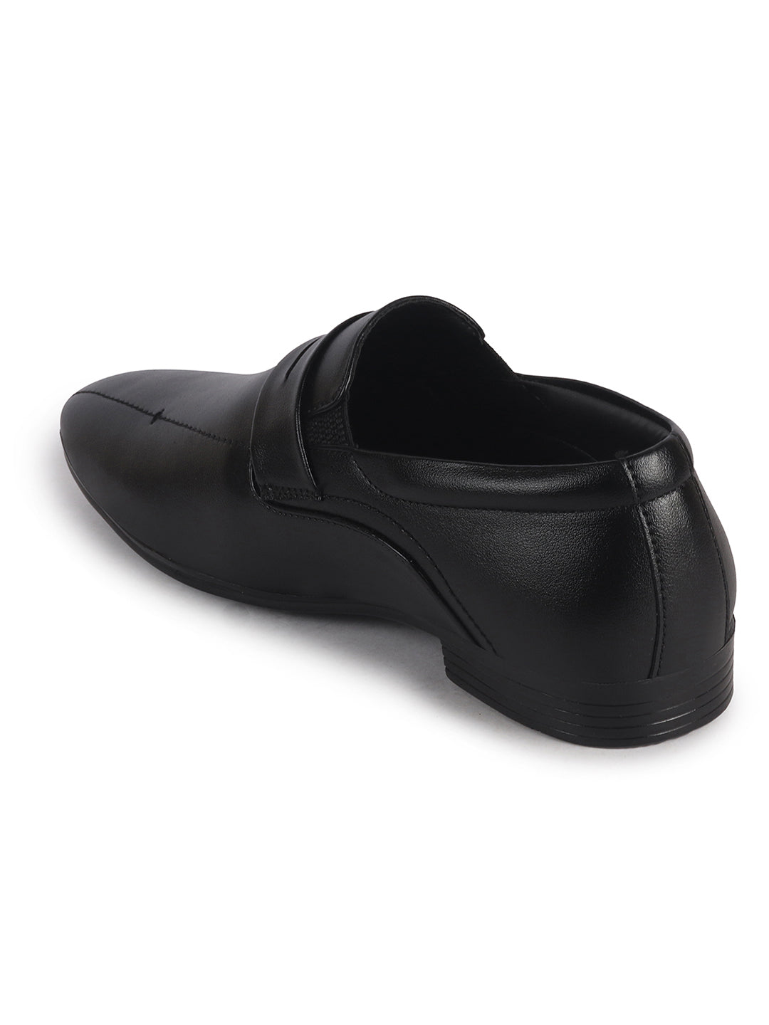 Men Black Formal Office Wear Slip On Shoe with Cushioned Insole|Pointed Toe Classic Loafer for Wedding, Party, Business Meetings with Comfort