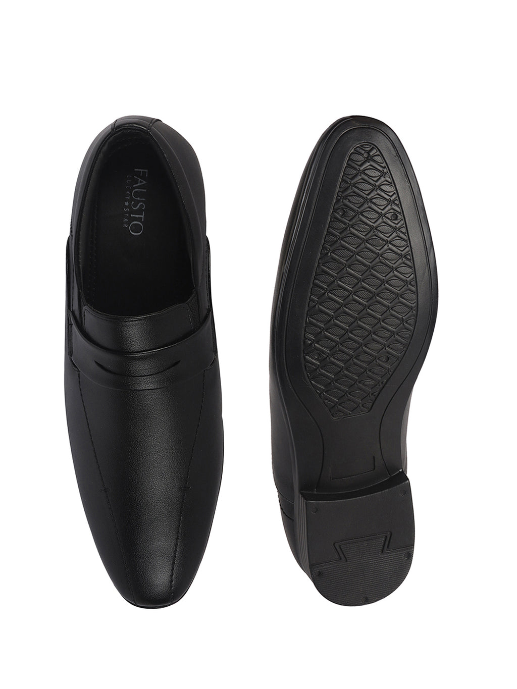 Men Black Formal Office Wear Slip On Shoe with Cushioned Insole|Pointed Toe Classic Loafer for Wedding, Party, Business Meetings with Comfort